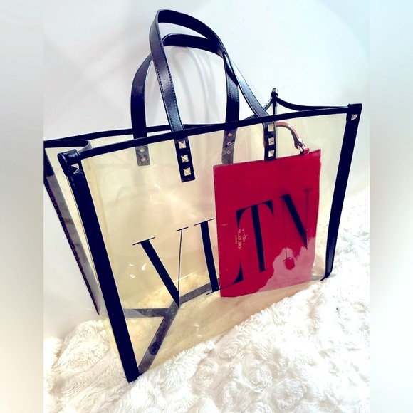 COPY - V Clear Tote Bag with Red Wristlet Dupe - Picture 2 of 5